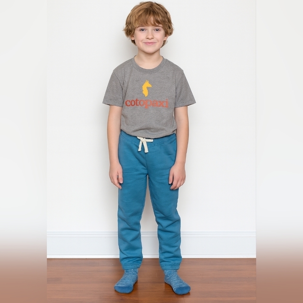 NWT Cotopaxi Kids Organic Sweatpants-Blue Spruce